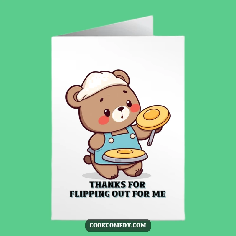Free Printable Bear Pancake Thank You Card - Thanks a Heap!