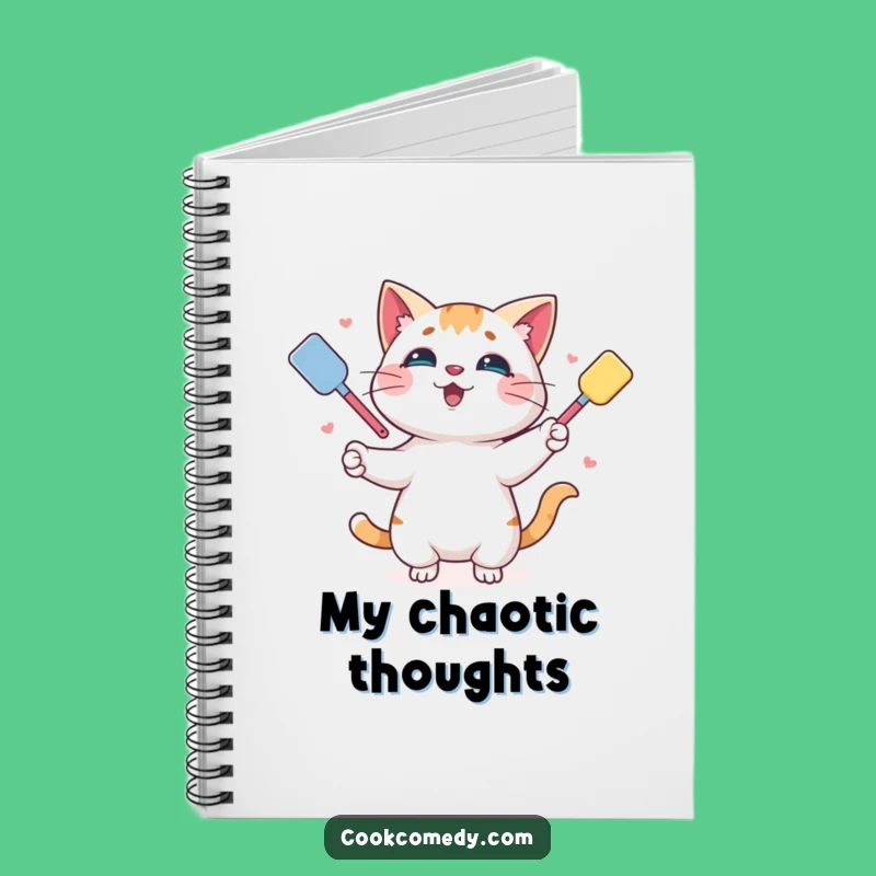 Funny Juggling Cat Notebook: Jot Down Culinary Ideas with Fun